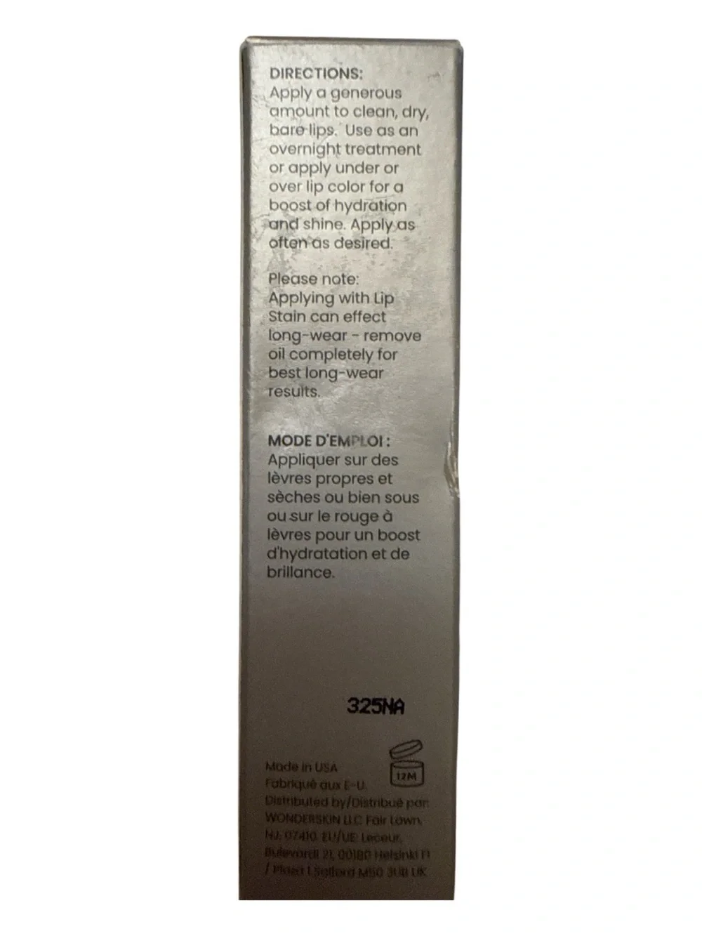 WONDERSKIN Lip Rehab Serum Oil in Clear. NIB 3.57 ml / 0.12 Oz